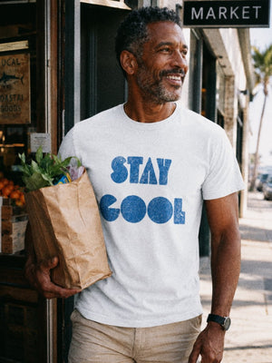 Stay Cool Tee | Retro Coastal Graphic T-Shirt | Ultra-Soft Eco-Friendly Graphic Tee