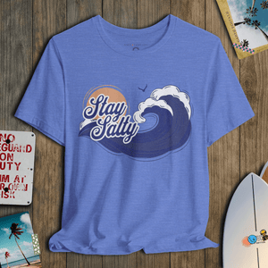 Stay Salty T-Shirt | Vintage 70s Coastal Wave Tee | Ultra - Soft Eco - Friendly Graphic Tee
