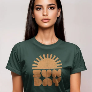 Sun Day Love T-Shirt | Vintage Eco - Friendly Ultra - Soft Graphic Tee | Ultra - Soft Eco - Friendly Graphic Tee