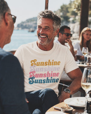 Sunshine Fade Tee | 70s Vintage Coastal Graphic | Ultra - Soft Eco - Friendly Graphic Tee