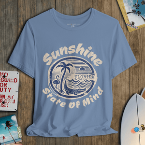 Sunshine State of Mind T-Shirt | Vintage Postcard Florida Tee | Ultra - Soft Eco - Friendly Graphic Tee