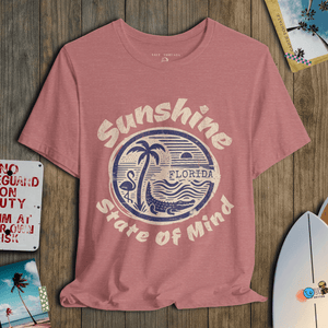 Sunshine State of Mind T-Shirt | Vintage Postcard Florida Tee | Ultra - Soft Eco - Friendly Graphic Tee