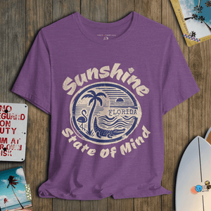 Sunshine State of Mind T-Shirt | Vintage Postcard Florida Tee | Ultra - Soft Eco - Friendly Graphic Tee