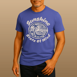 Sunshine State of Mind T-Shirt | Vintage Postcard Florida Tee | Ultra - Soft Eco - Friendly Graphic Tee