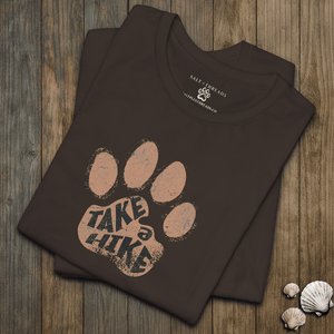 Take a Hike Dog Tee | Vintage Paw Print Graphic T-Shirt | Ultra-Soft Eco-Friendly Graphic Tee