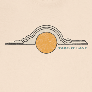Take It Easy Tee | Vintage 70s Sky | Ultra - Soft Eco - Friendly Graphic Tee