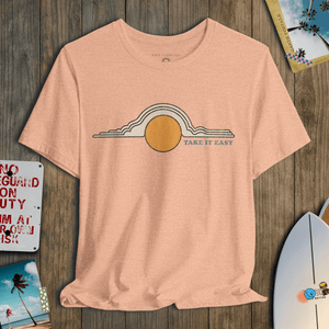 Take It Easy Tee | Vintage 70s Sky | Ultra - Soft Eco - Friendly Graphic Tee