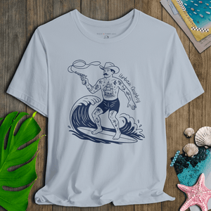 Urban Cowboy T-Shirt | Vintage Eco - Friendly Graphic Tee | Ultra - Soft Eco - Friendly Graphic Tee-Blue