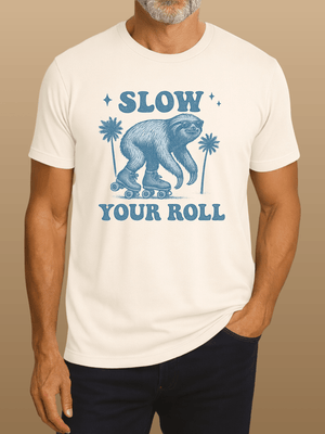 Venice Sloth Skate Tee | Laid - Back Coastal Vibe | Ultra - Soft Eco - Friendly Graphic Tee