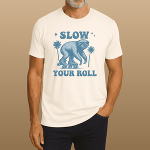 Venice Sloth Skate Tee | Laid - Back Coastal Vibe | Ultra - Soft Eco - Friendly Graphic Tee