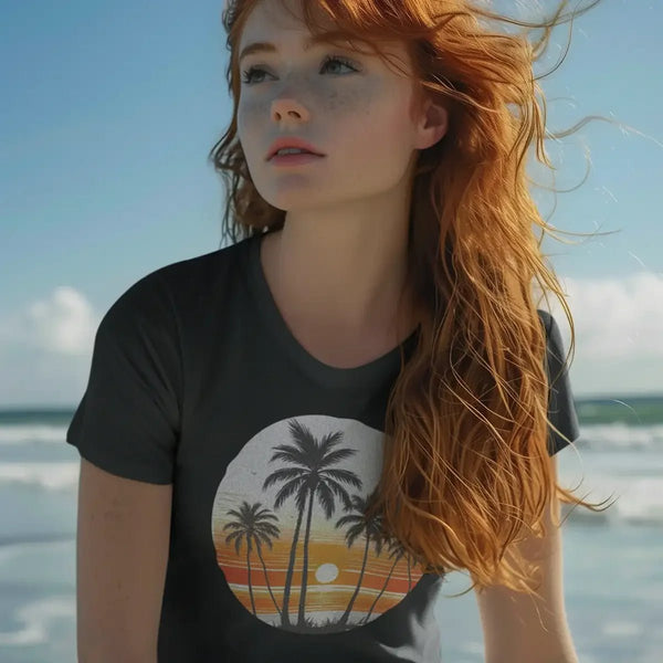 Vintage Sunset Palm Tee - Salt + Threads Co.