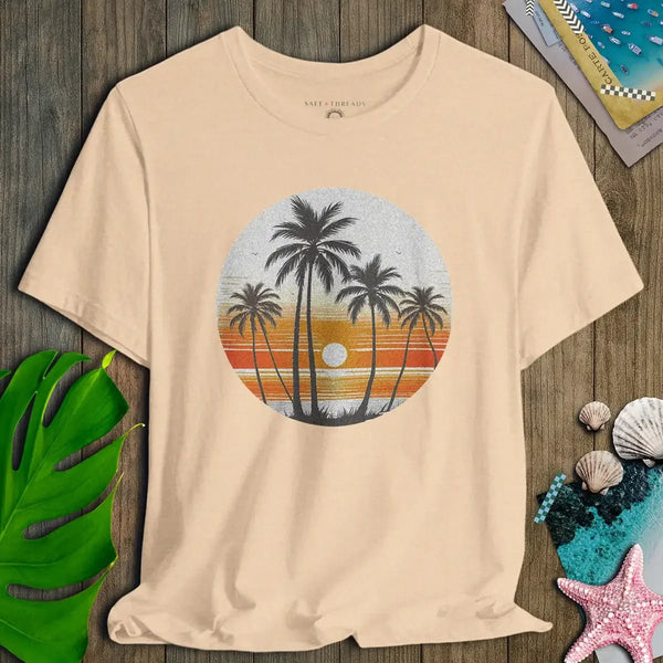 Vintage Sunset Palm Tee - Salt + Threads Co.
