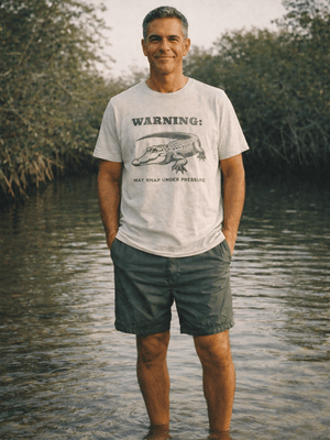 Warning: May Snap Under Pressure Tee | Eco - Friendly Ultra - Soft Vintage Graphic Tee | Ultra - Soft Eco - Friendly Graphic Tee