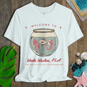 Weeki Wachee Mermaid T-Shirt | Vintage Ultra - Soft Retro Florida Graphic Tee | Ultra - Soft Eco - Friendly Graphic Tee