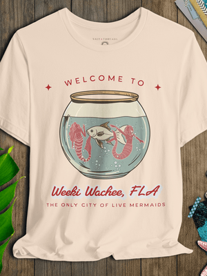 Weeki Wachee Mermaid T-Shirt | Vintage Ultra - Soft Retro Florida Graphic Tee | Ultra - Soft Eco - Friendly Graphic Tee