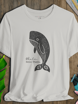Whale Hello There T-Shirt | Ultra - Soft Eco - Friendly Graphic Tee | Ultra - Soft Eco - Friendly Graphic Tee