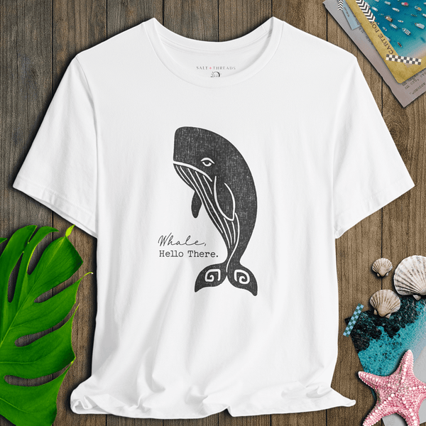 Whale Hello There T-Shirt | Ultra - Soft Eco - Friendly Graphic Tee | Ultra - Soft Eco - Friendly Graphic Tee