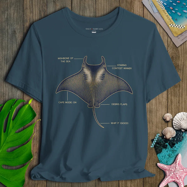 Whip It Ray Blueprint Tee - Salt + Threads Co.